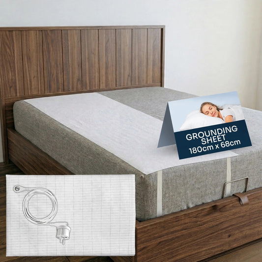 LENZUOLO CON MESSA A TERRA GROUNDING - cotone e fibra d'argento conduttiva-68X180 cm